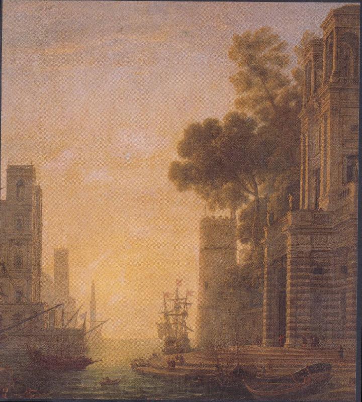 Claude Lorrain The Embarkation of St Paula in Ostia